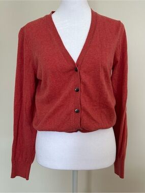 Joe Fresh Vintage Wool Cardigan V-Neck Button Up Women’s Large Preppy Cottagecor